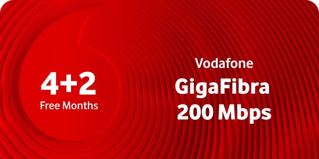 Vodafone GigaFibra 200 Mbps 4+2 